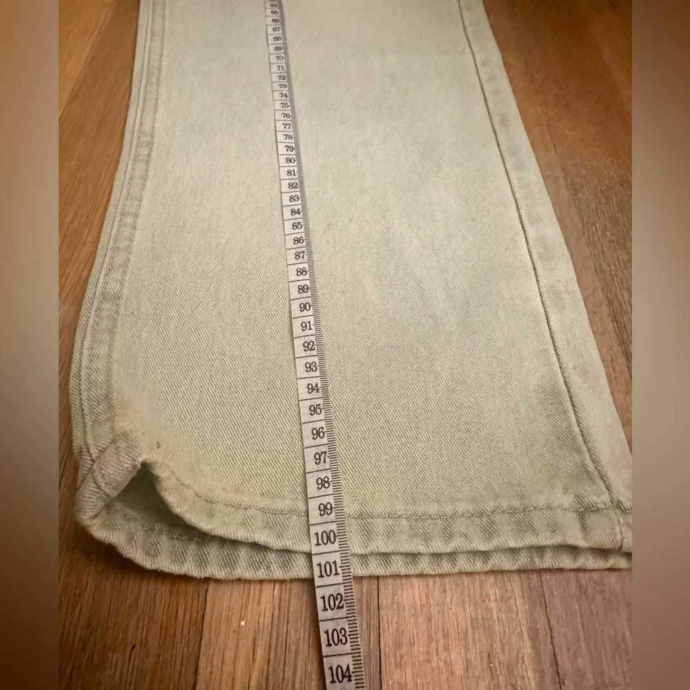 🤍 K46641‎ Baggy Wide Leg Light Wash Jeans Neutral Denim 33x30 🤍